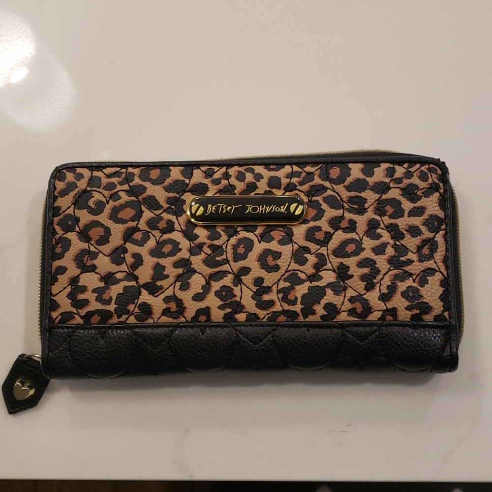 Betsey Johnson Cheetah Quilted Wallet